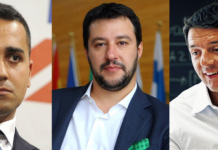 Di Maio, Salvini e Renzi fonte foto: collage da biografieonline.it